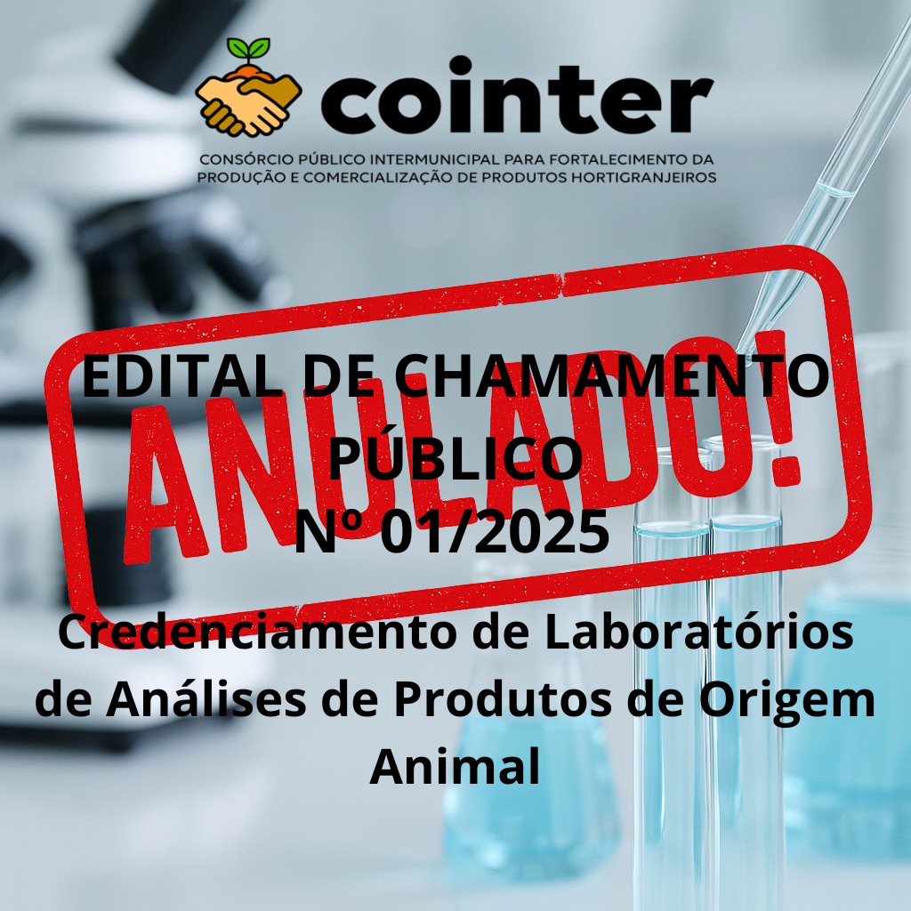 ANULADO o Edital de Chamamento Público Nº 001/2025